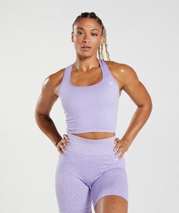 Gymshark Adapt Animal Seamless Ženske Ošišane Majice Ljubičaste | HR 3609OKI